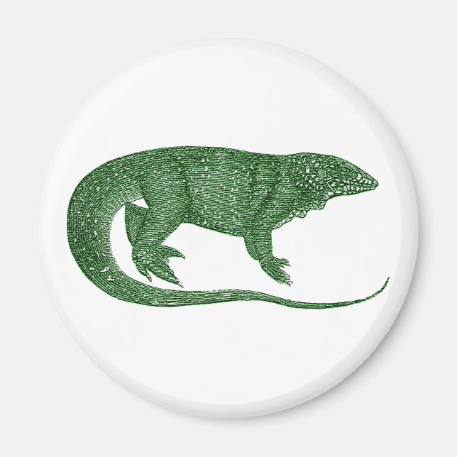 Imán Vintage Green Lizard (Frente)