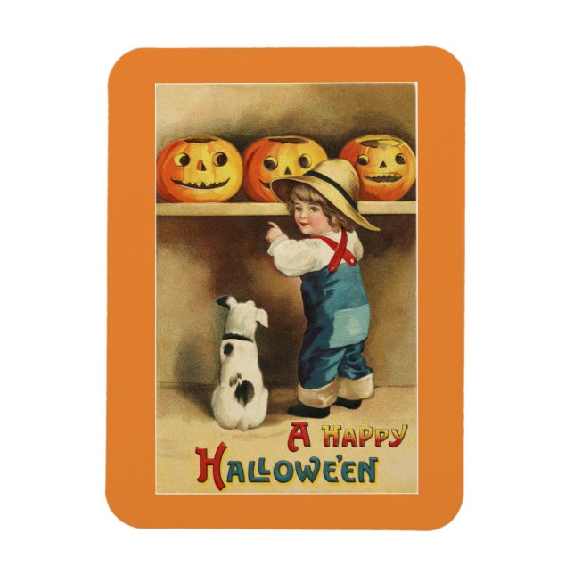 Imán Vintage Halloween Boy (Vertical)