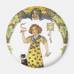 Imán Vintage Halloween Card