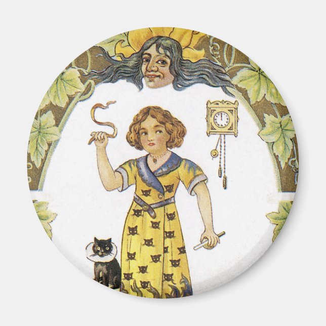 Imán Vintage Halloween Card (Frente)
