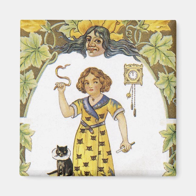 Imán Vintage Halloween Card (Frente)