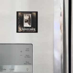 Imán Vintage Halloween Cauldron