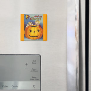 Imán Vintage Halloween Greetings