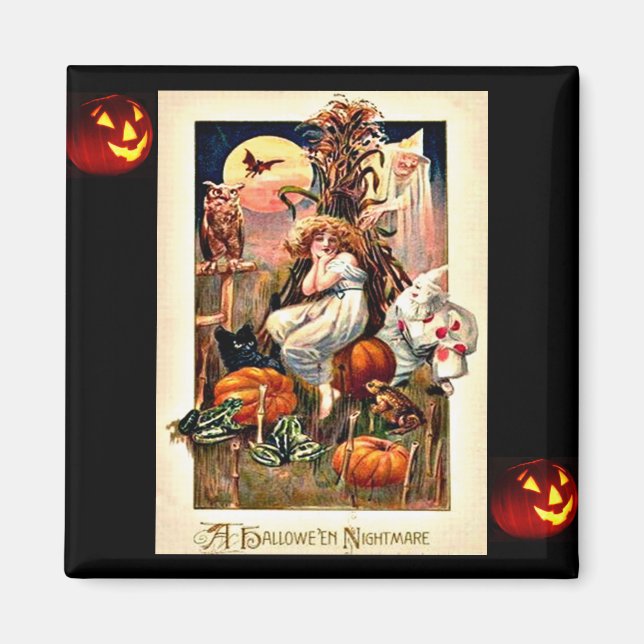 Imán Vintage Halloween Nightmare (Frente)