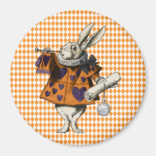 Imán Vintage Halloween Rabbit White Alice En El País De