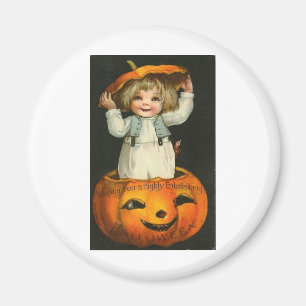 Imán Vintage Halloween Tarjetas de felicitación clásica