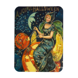 Imán Vintage Halloween Witch Poster