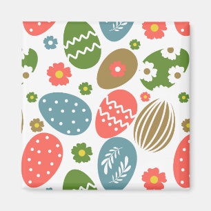 Imán Vintage Happy Easter Blooms