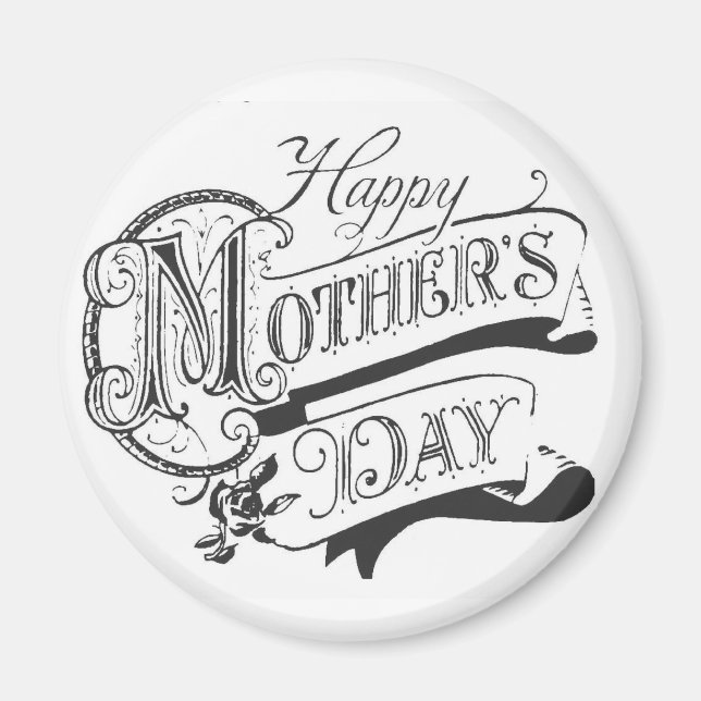 Imán Vintage Happy Mother's Day Magnet (Frente)