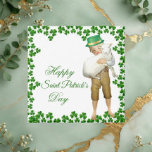 Vintage Happy Saint Patricks Day Gorra Boy Hugs La