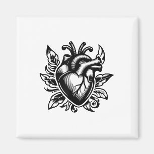 Imán Vintage Heart Old school Love Tattoo Style Valenti