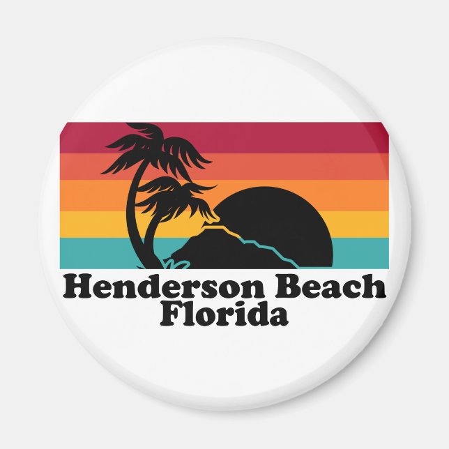 Imán Vintage Henderson Beach Florida (Frente)