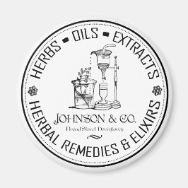 Imán Vintage Herbal Remedios Farmhouse Shabby Chic