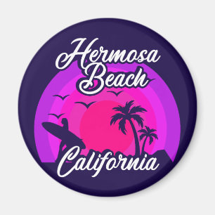 Imán Vintage Hermosa Beach California