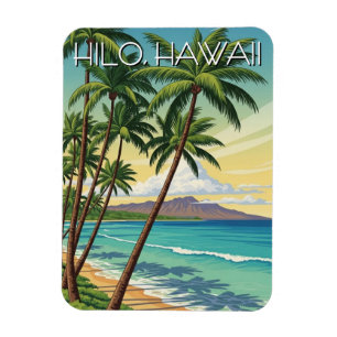 Imán Vintage Hilo Viajes a Hawaii
