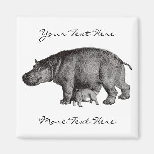 Imán Vintage Hippo Magnet
