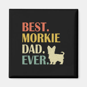 Imán Vintage Hombres Mejor Morkie Dog Dad Día de los Pa