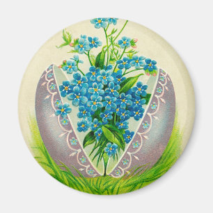 Imán Vintage Huevo de Pascua Los Mejores Deseos De Pasc