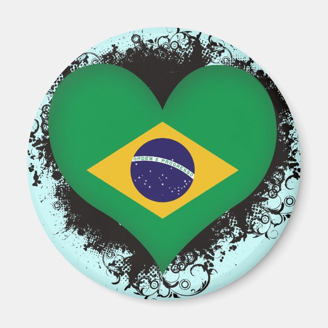 Imán Vintage I Love Brazil (Frente)