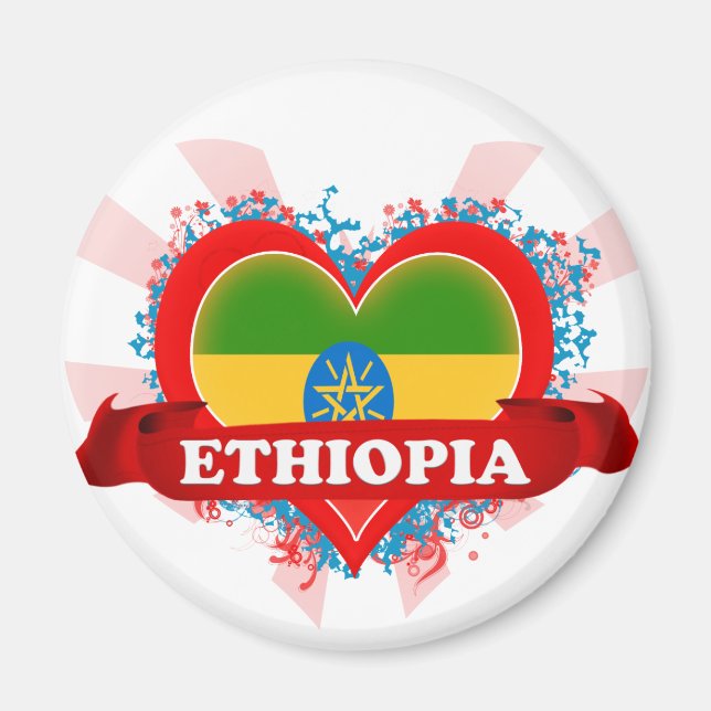 Imán Vintage I Love Ethiopia (Frente)