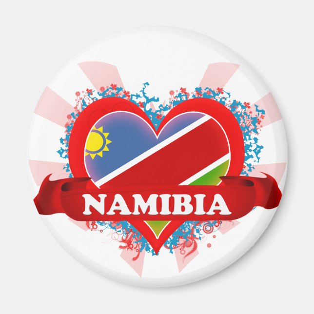 Imán Vintage I Love Namibia (Frente)