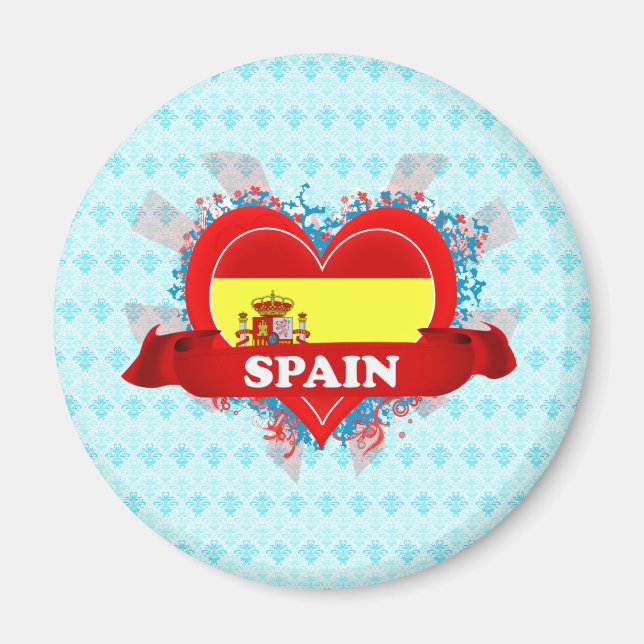 Imán Vintage I Love Spain (Frente)