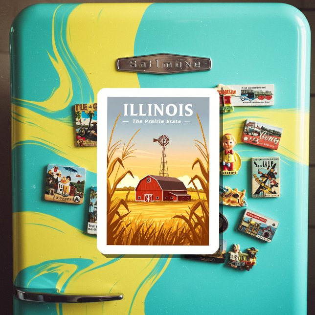 Imán Vintage Illinois (Subido por el creador)