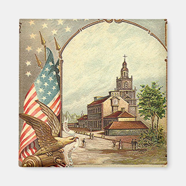 Imán Vintage Independence Hall (Frente)