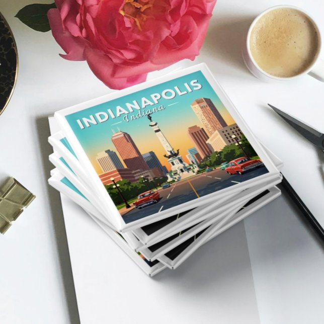 Imán Vintage Indianapolis Indiana (Subido por el creador)