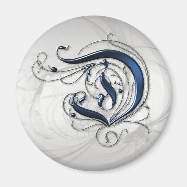 Imán Vintage Inicial D (Frente)