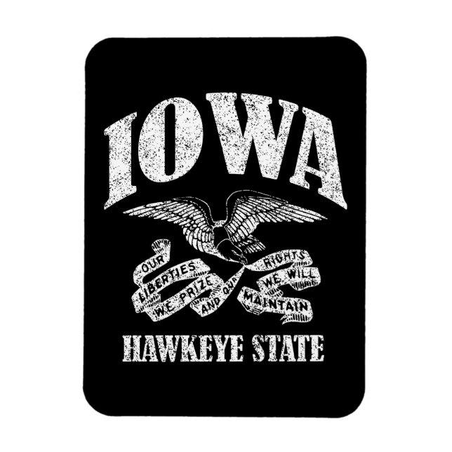 Imán Vintage Iowa (Vertical)