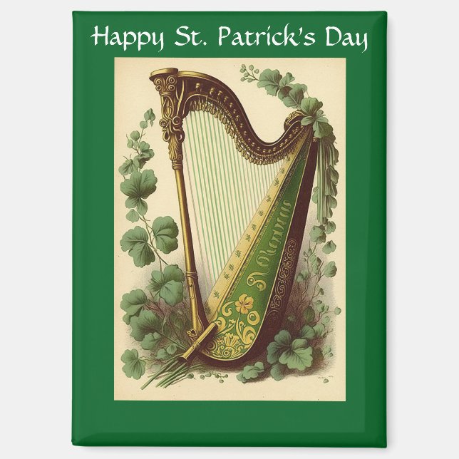 Imán Vintage Irish Harp Magnet (Anverso)