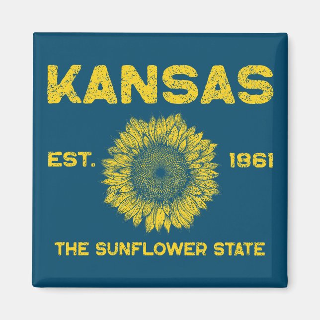 Imán Vintage Kansas (Frente)