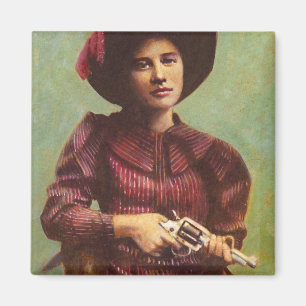 Imán Vintage Lady Outlaw Magnet