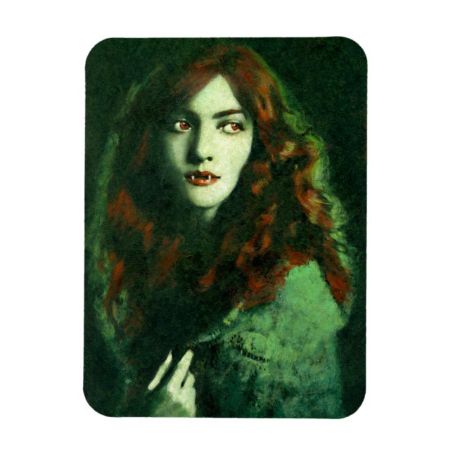 Imán Vintage Lady Vampire Flexible Fridge Magnet (Vertical)