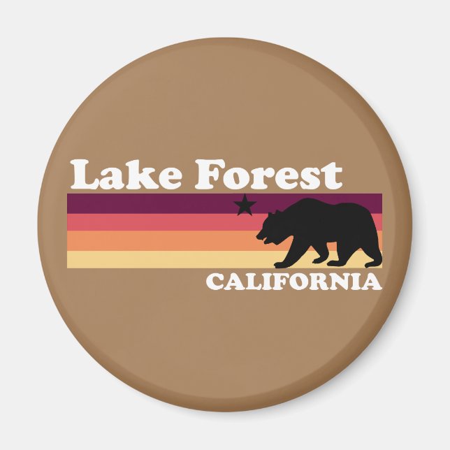 Imán Vintage Lake Forest California (Frente)