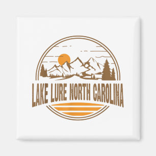 Imán Vintage Lake Lure North Carolina Mountain Senderis