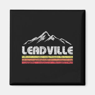 Imán Vintage Leadville Colorado Retro Ski Bicicleta