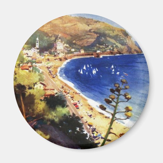 Imán Vintage Levanto Génova Italia Turismo (Frente)