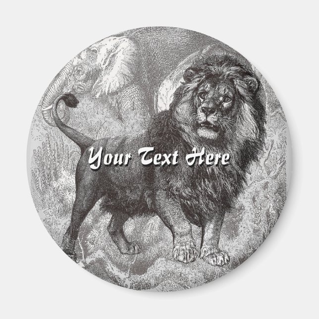 Imán Vintage Lion Magnet (Frente)