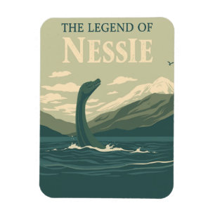 Imán Vintage Loch Ness Monster Scotland Magnet