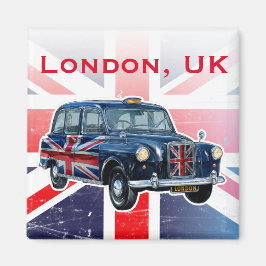 Imán Vintage London Black Taxicab