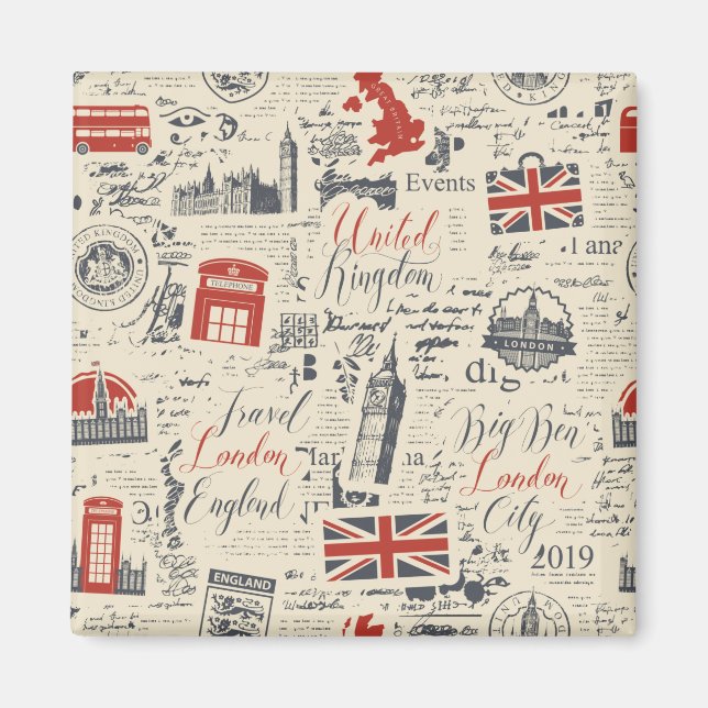 Imán Vintage London Magnet (Frente)