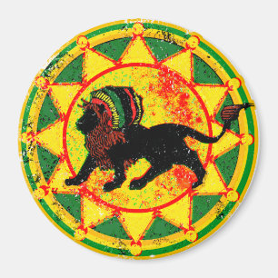 Imán Vintage Look Rasta Lion