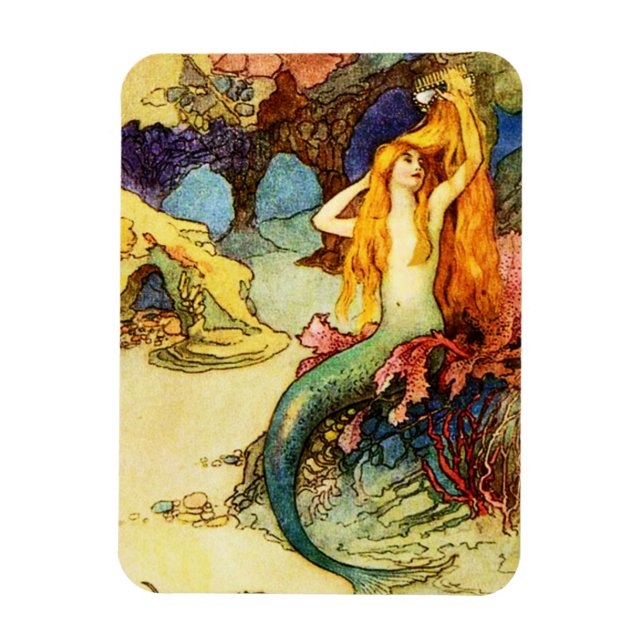 Imán Vintage Mermaid Magnet (Vertical)