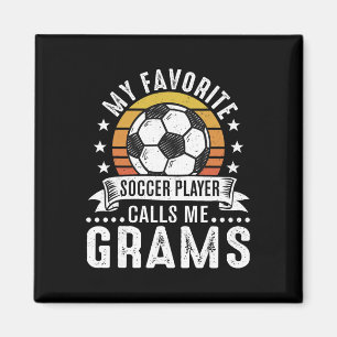 Imán Vintage Mi Jugador de Fútbol Favorito Me Llama Abu
