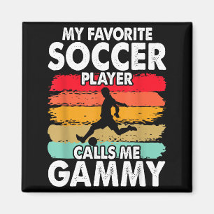 Imán Vintage Mi Jugador de Fútbol Favorito Me Llama Gam