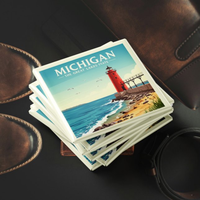 Imán Vintage Michigan (Subido por el creador)
