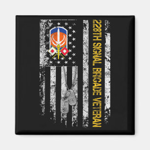 Imán Vintage militar de la brigada de señalización 228