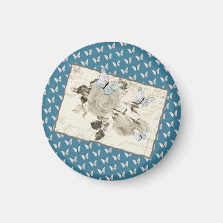 Imán Vintage mit Schmetterlingen